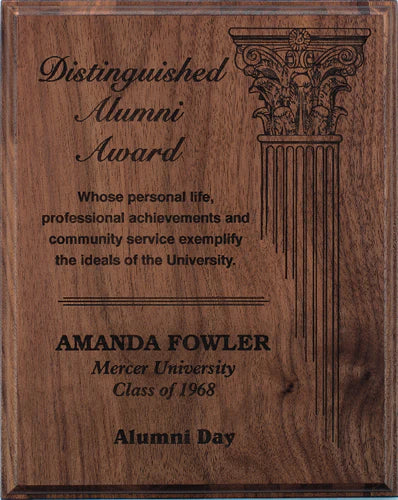 Executive Walnut Plaque Direct Laser Engraved