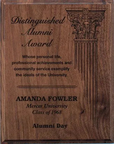 Direct-Engraved Executive Walnut Plaque