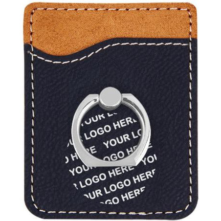 Leatherette Phone Wallet with Ring