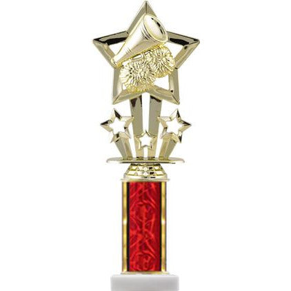 Star Theme Figure and Column Round Trophy