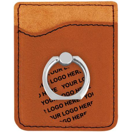 Leatherette Phone Wallet with Ring