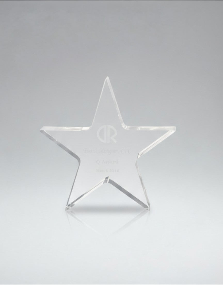 Acrylic Star Performer Paperweight