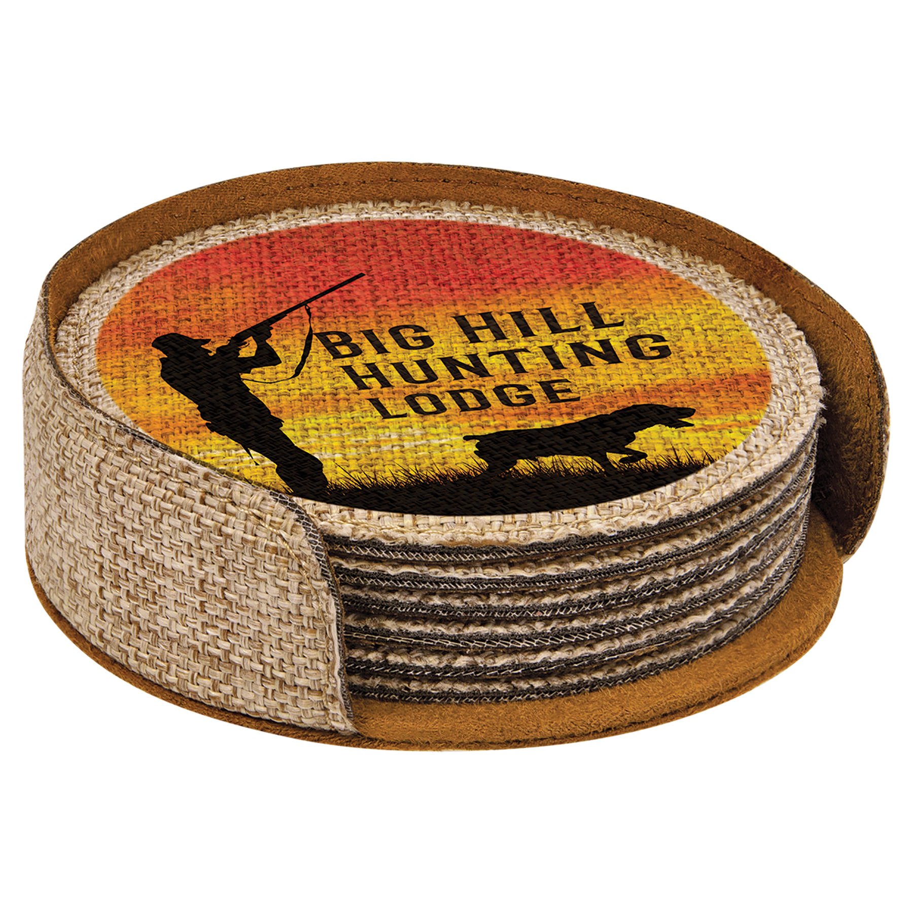 Leatherette Coaster Set