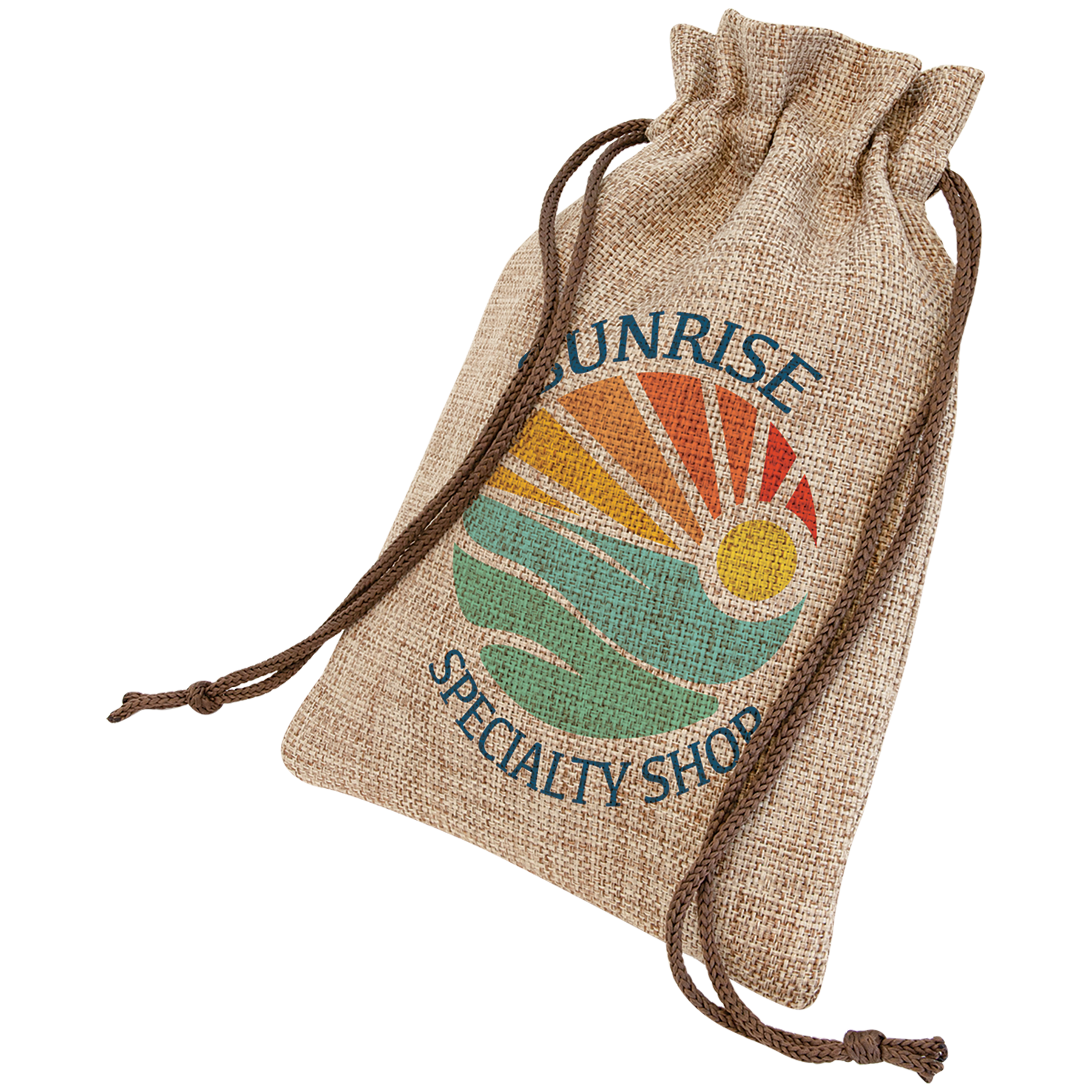 Full Color Drawstring Bag - Burlap