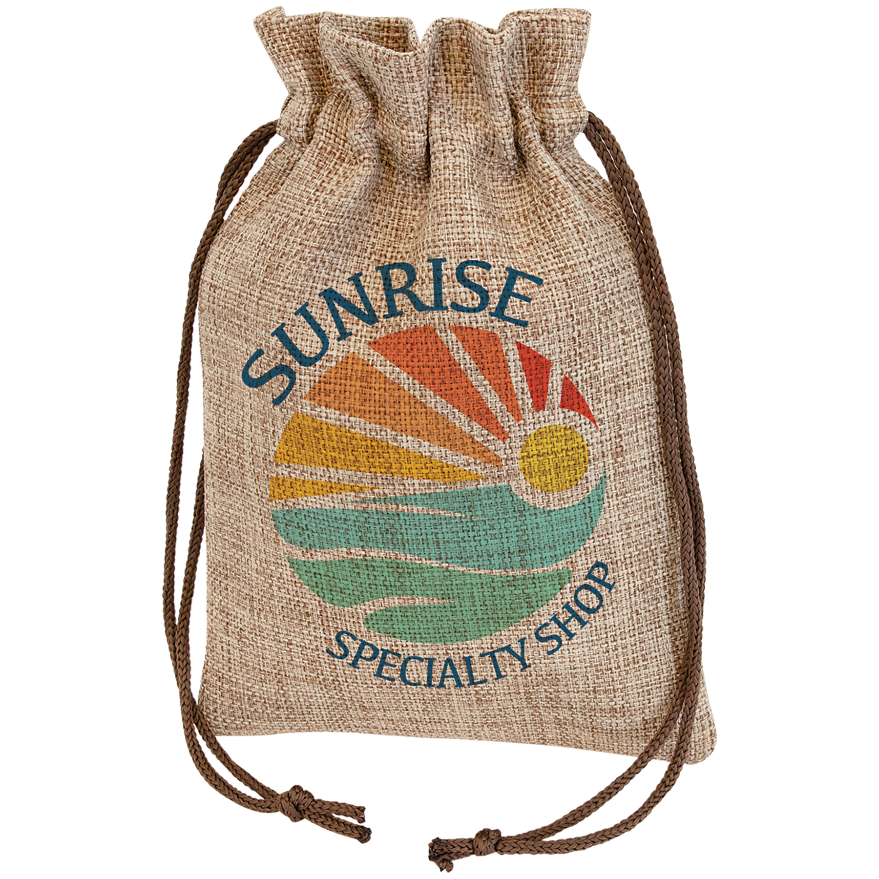 Full Color Drawstring Bag - Burlap