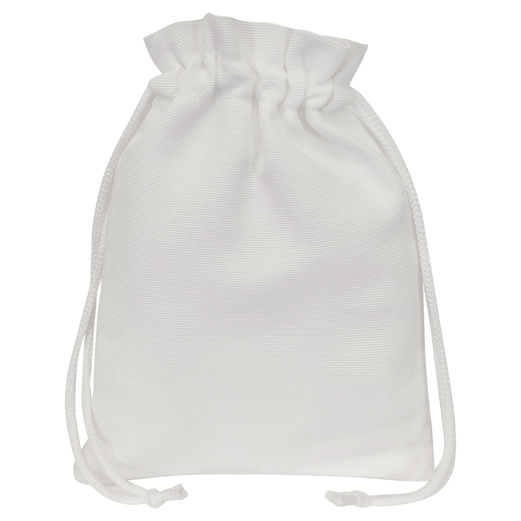 Full Color White Canvas Drawstring Bag