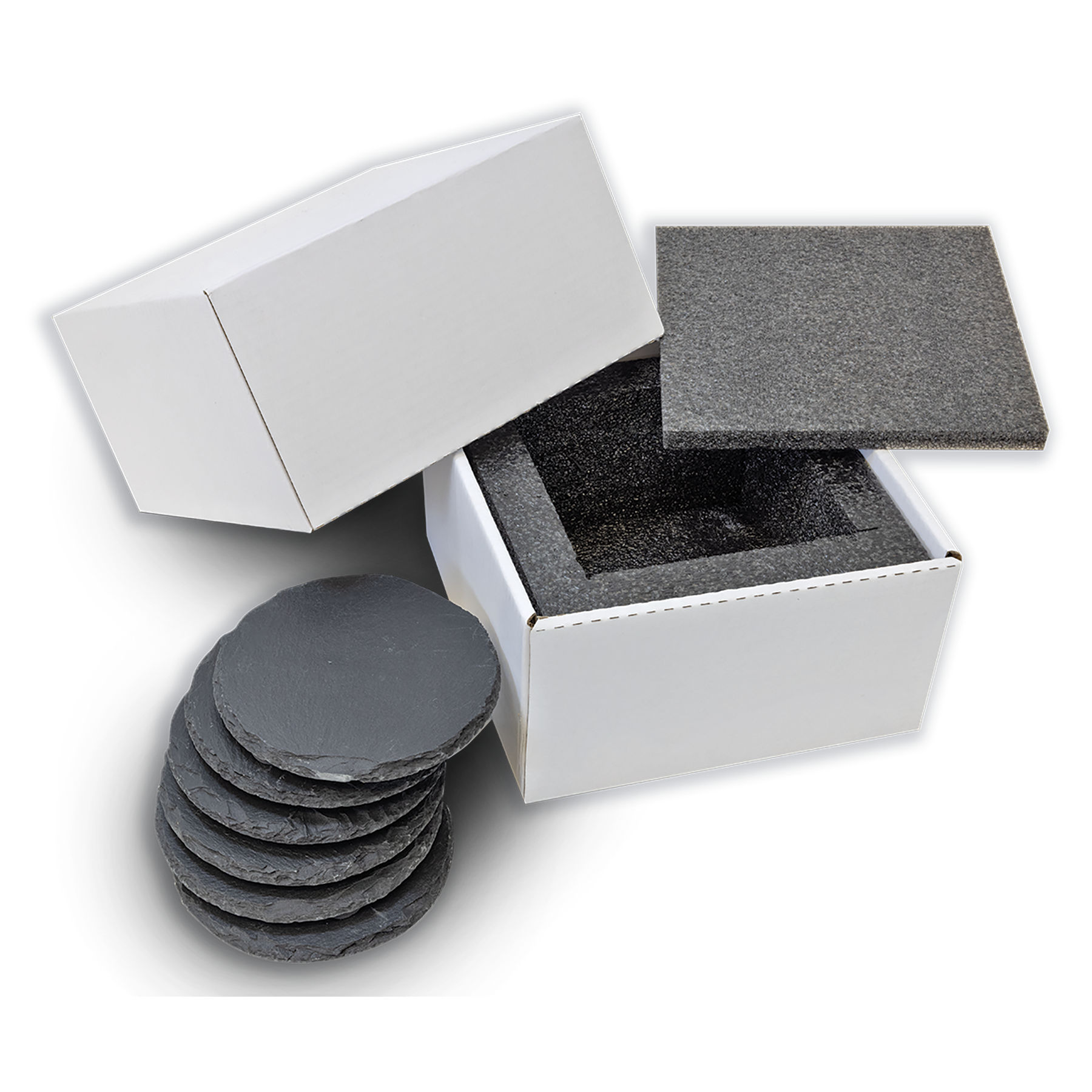 Six Piece Slate Coaster Set