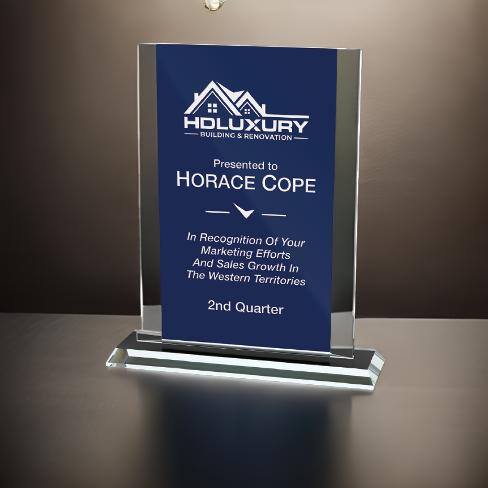 Azure Rectangle Glass Award