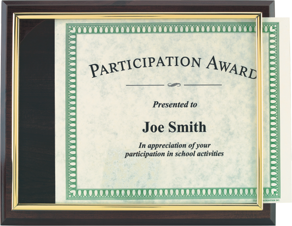 Slide-In Certificate Plaque