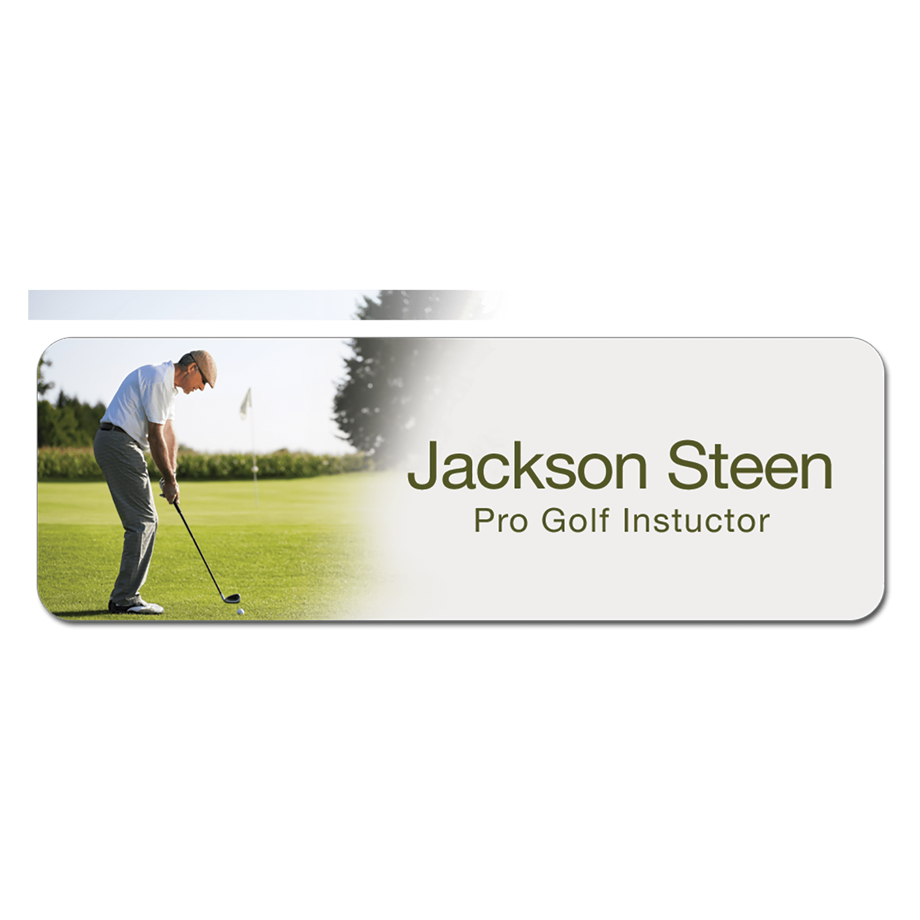 Matte Finish Plastic Name Badge