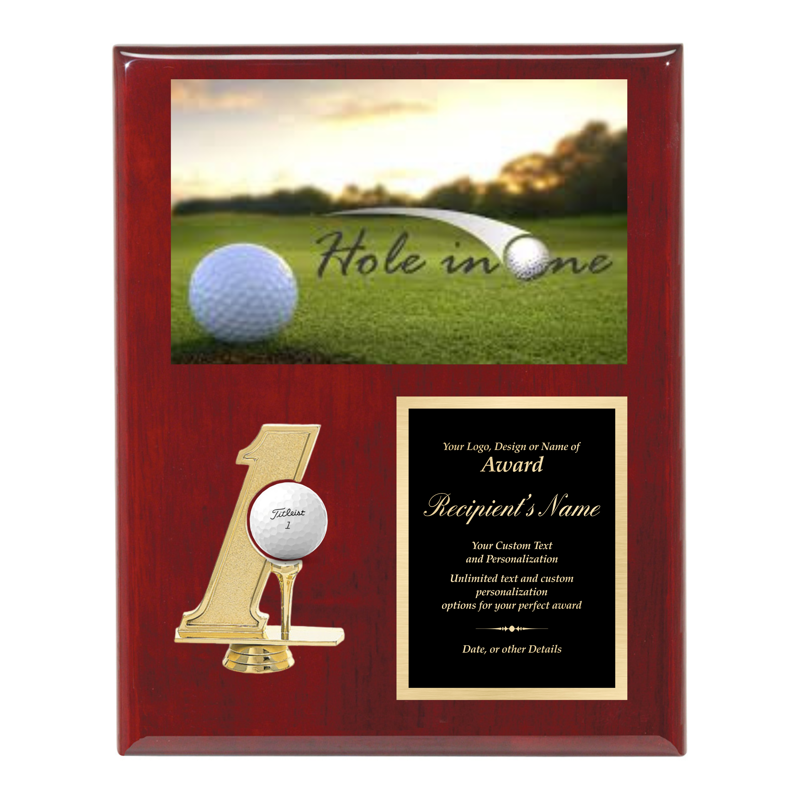 Hole in 1 Plaque with Photo