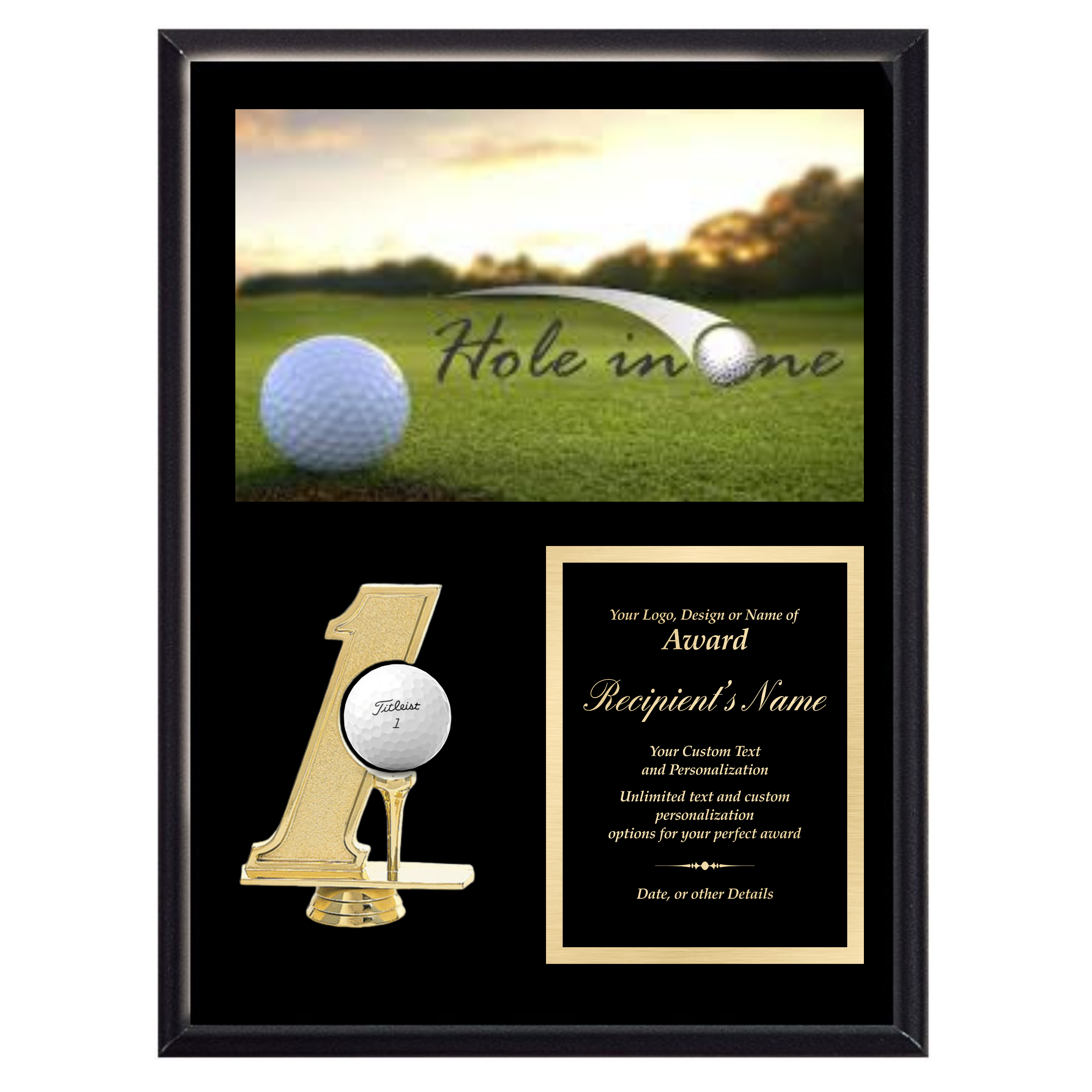 Hole in 1 Plaque with Photo