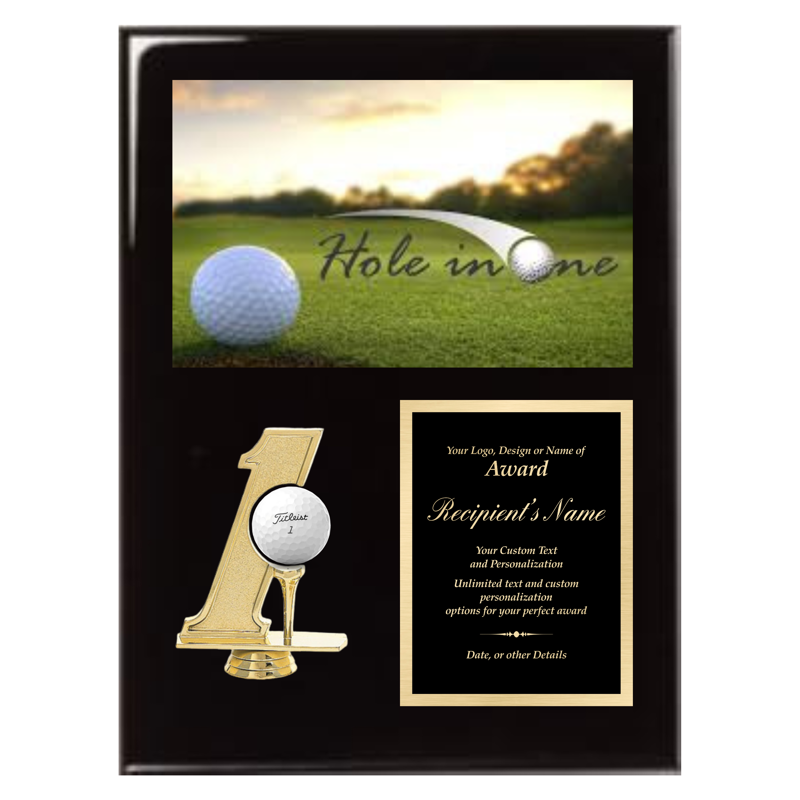 Hole in 1 Plaque with Photo