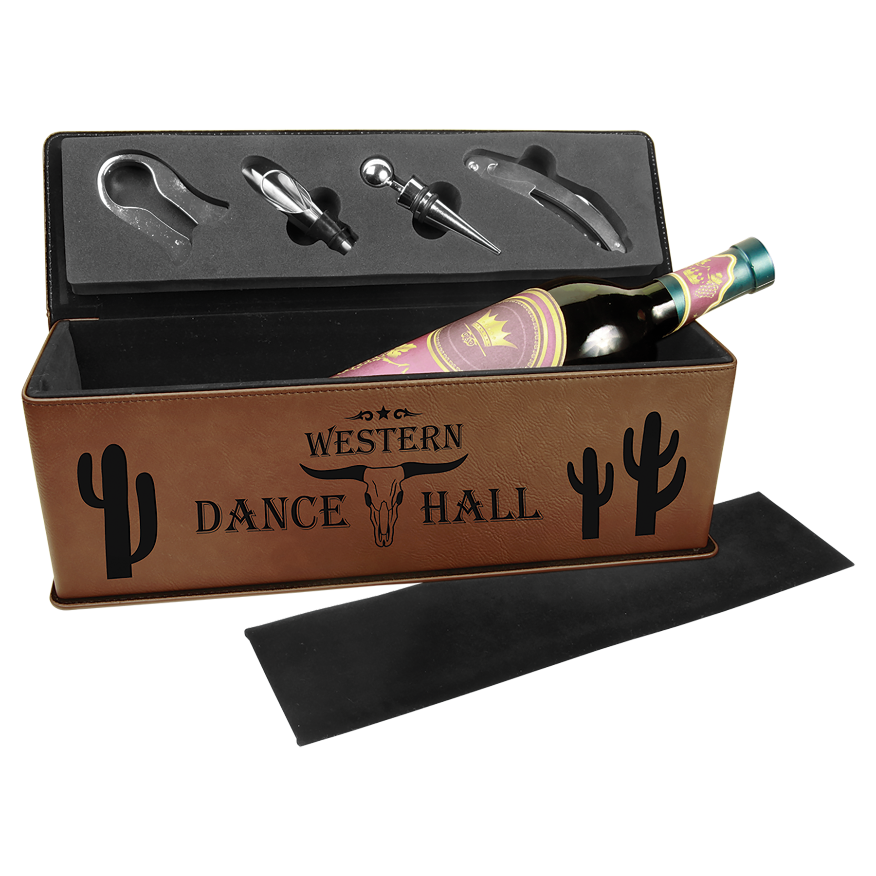 Leatherette Single Wine Box with Tools