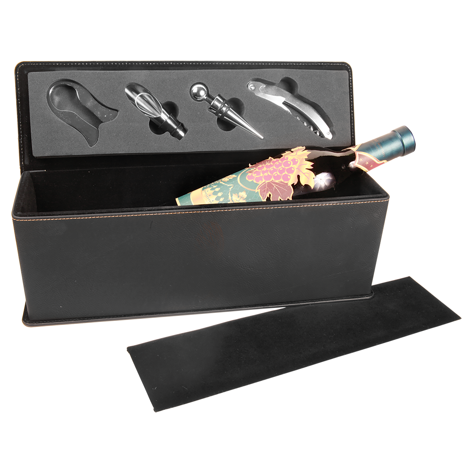 Leatherette Single Wine Box with Tools