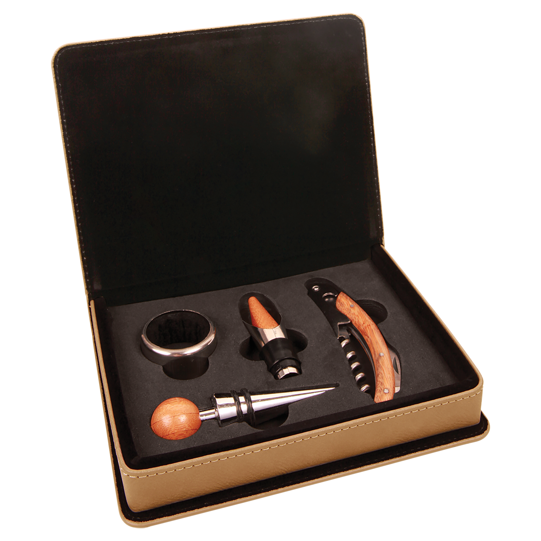 Laserable Leatherette Wine Tool Set