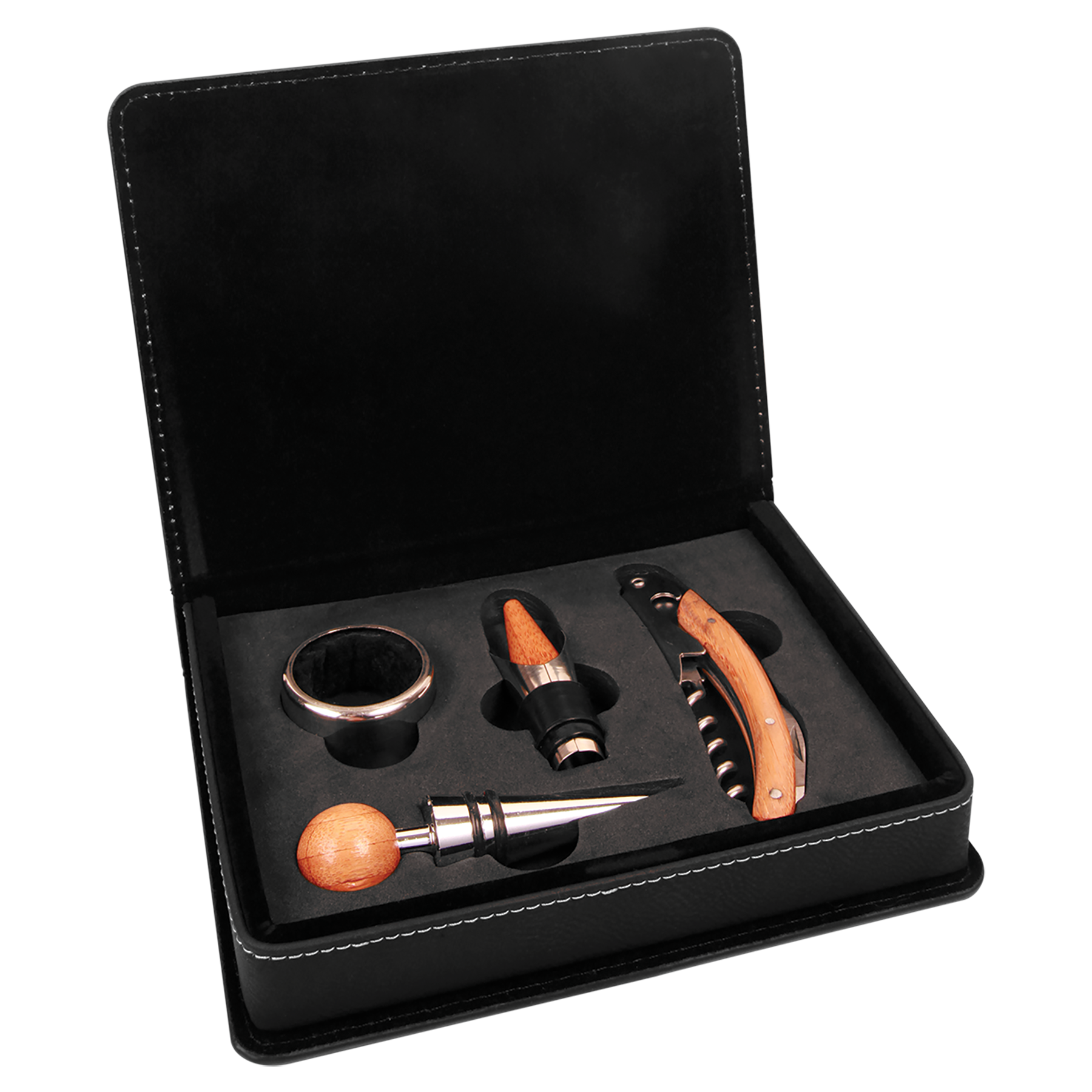 Laserable Leatherette Wine Tool Set