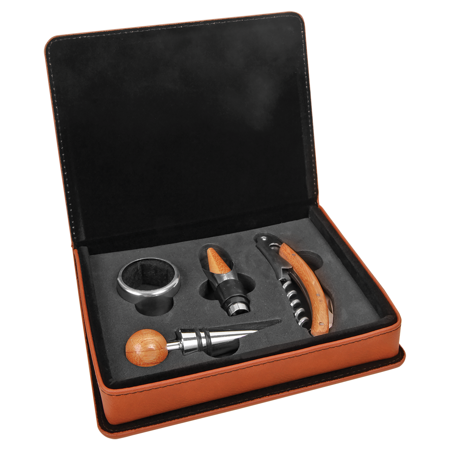 Laserable Leatherette Wine Tool Set