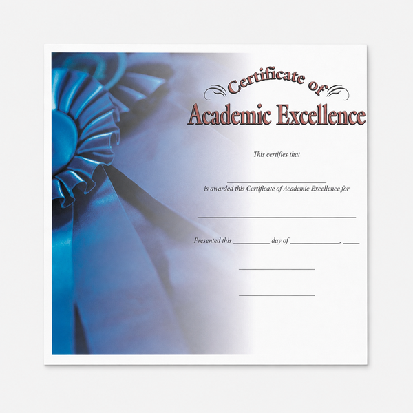 Academic Excellence Certificate - catalog
