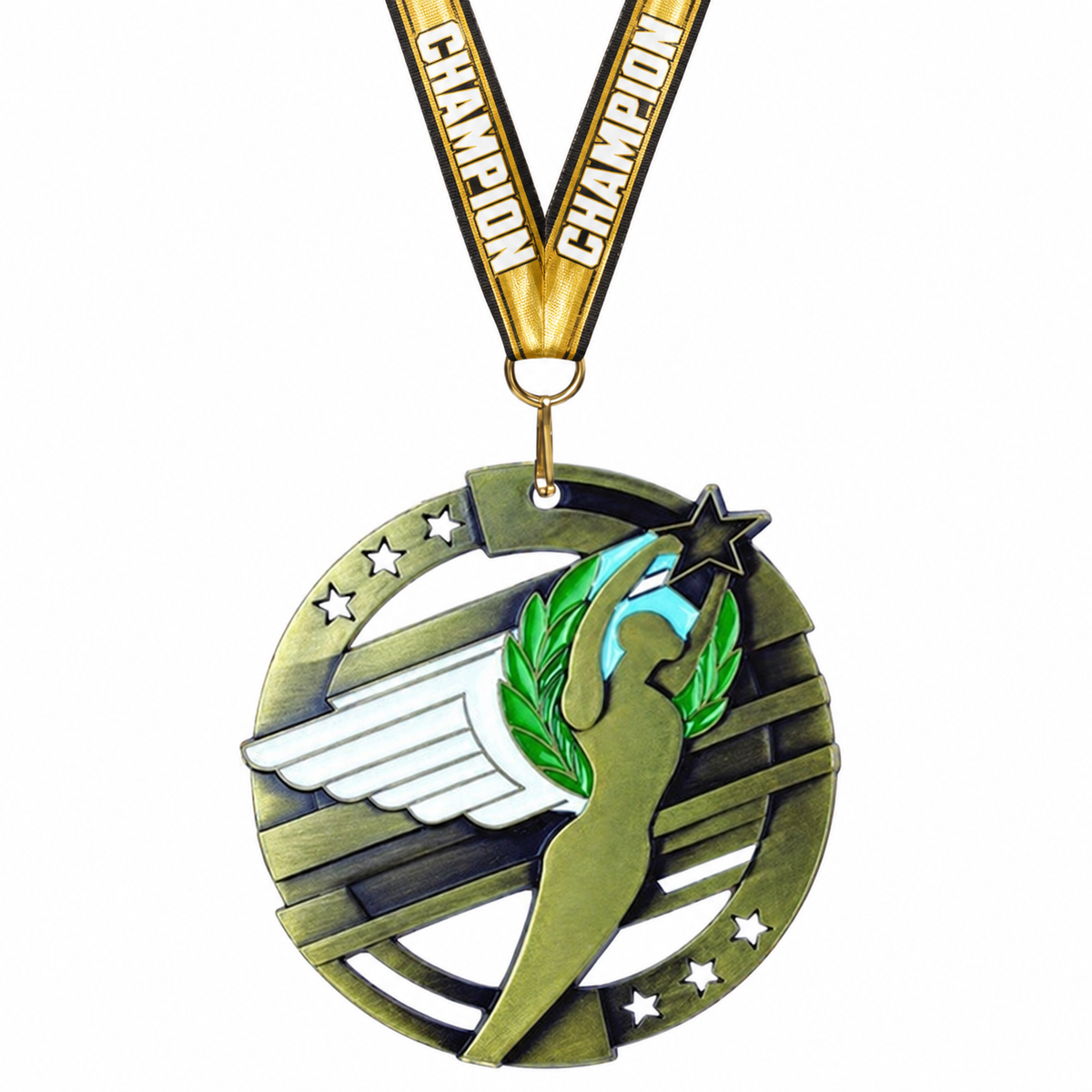 Action XL Medals (18 Options) with gold Champion ribbon
