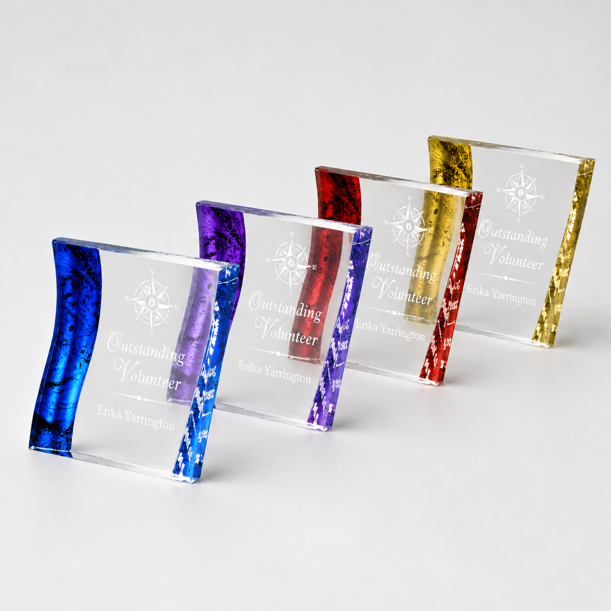Colored Angled Acrylic Paperweight