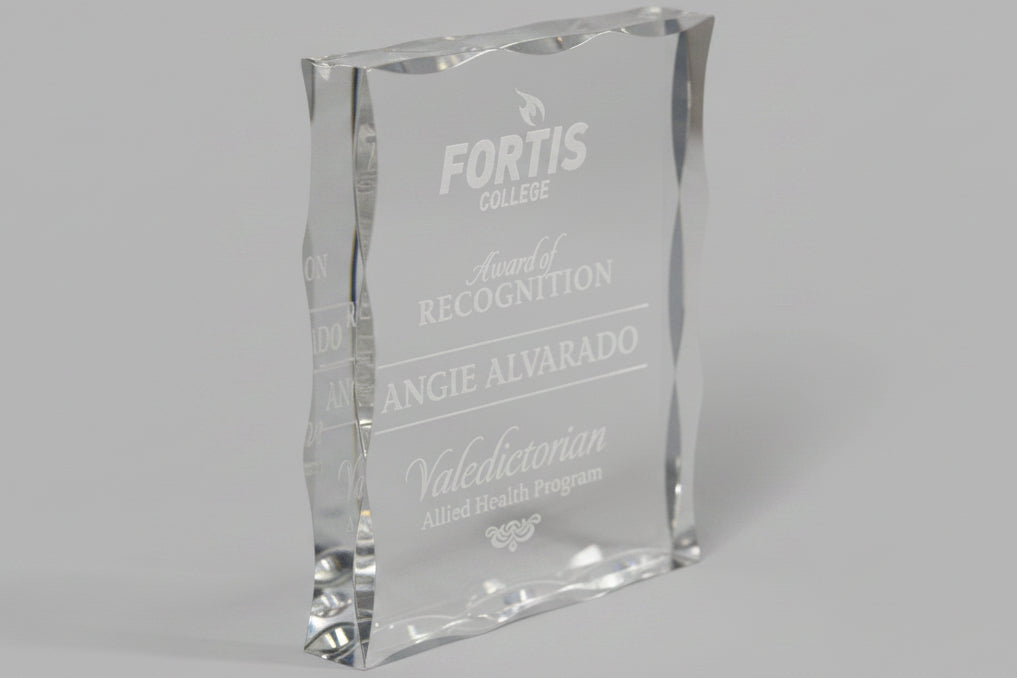 Acrylic Block with Scallop Edge