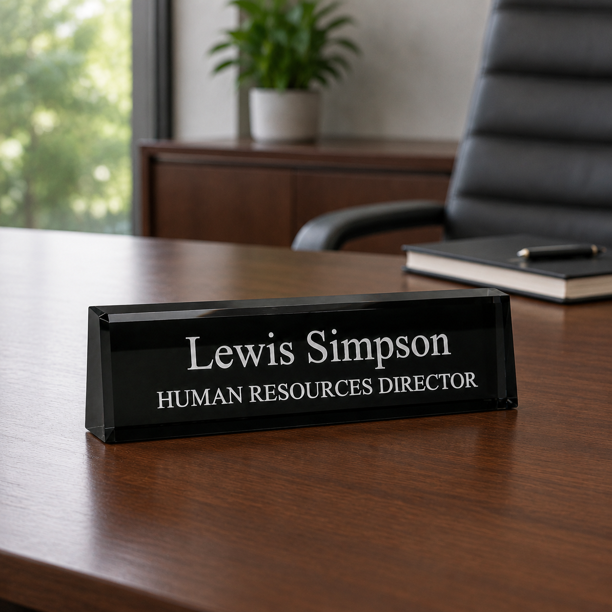 Acrylic Desk Wedge Nameplate
