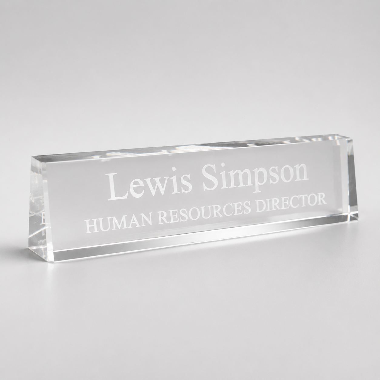 Acrylic Desk Wedge Nameplate