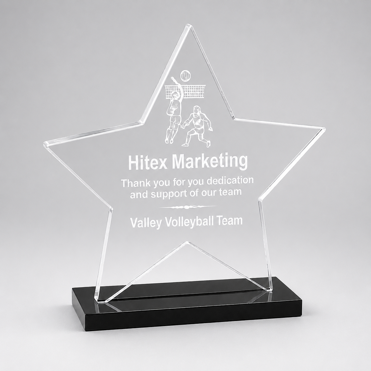 Pointed Starfire Star Acrylic Award