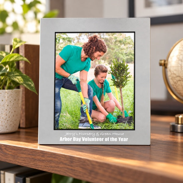 Anodized Aluminum Picture Frame in an office setting