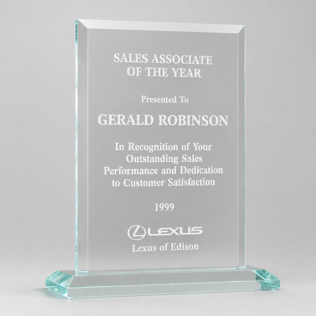 Apex Jade Acrylic Award