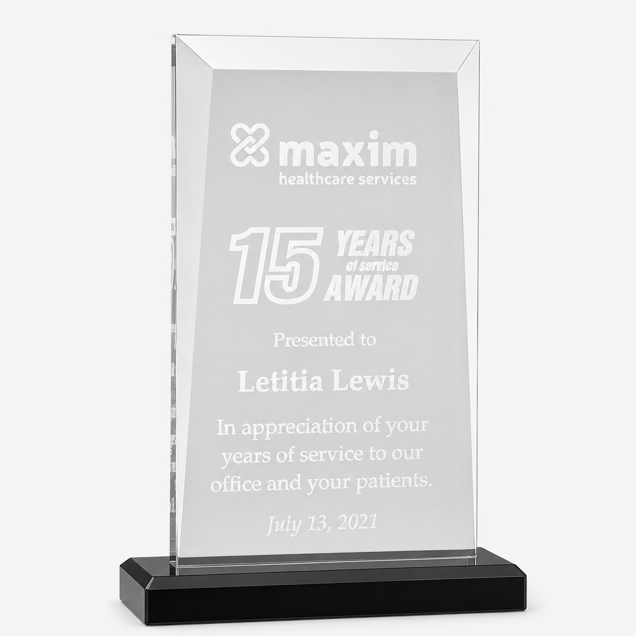 Apex Acrylic Award with Colored Base