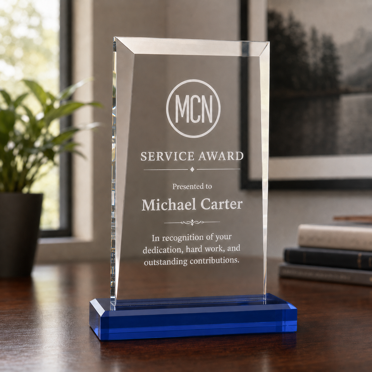 Apex Acrylic Award with Colored Base