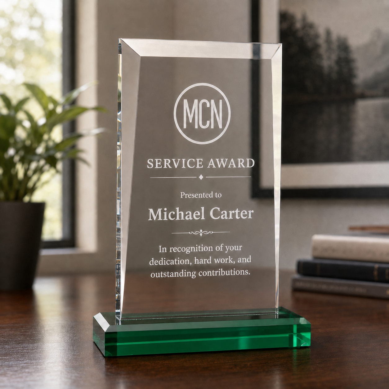 Apex Acrylic Award with Colored Base