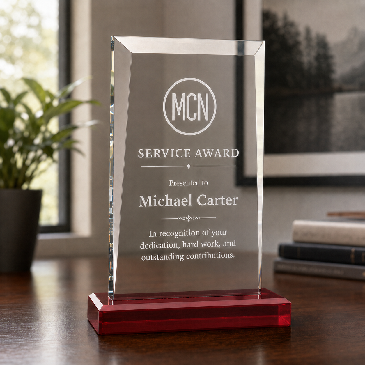 Apex Acrylic Award with Colored Base