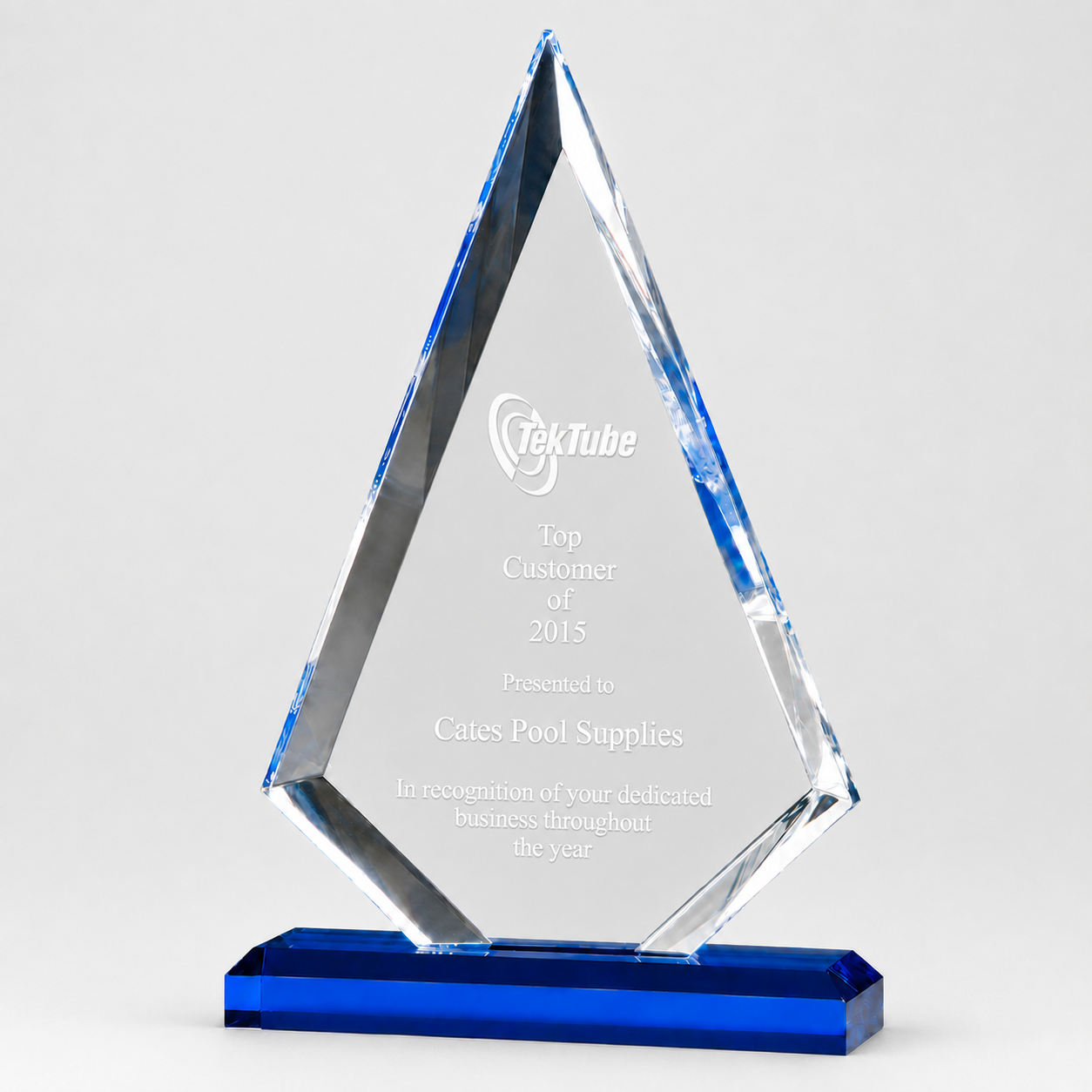 Blue Highlight Arrow Acrylic Award
