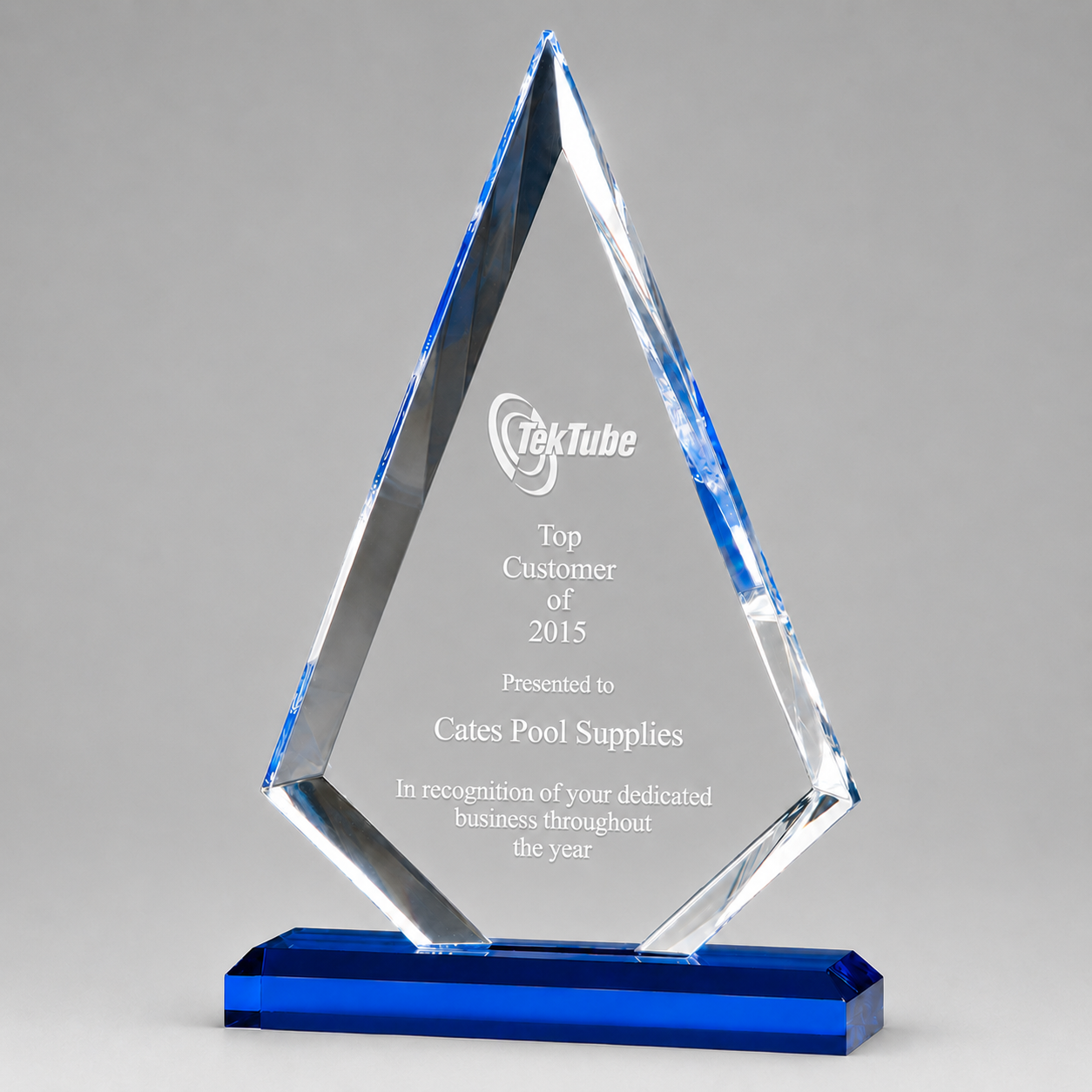 Blue Highlight Arrow Acrylic Award
