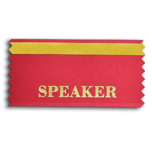 Speaker stock badge ribbon