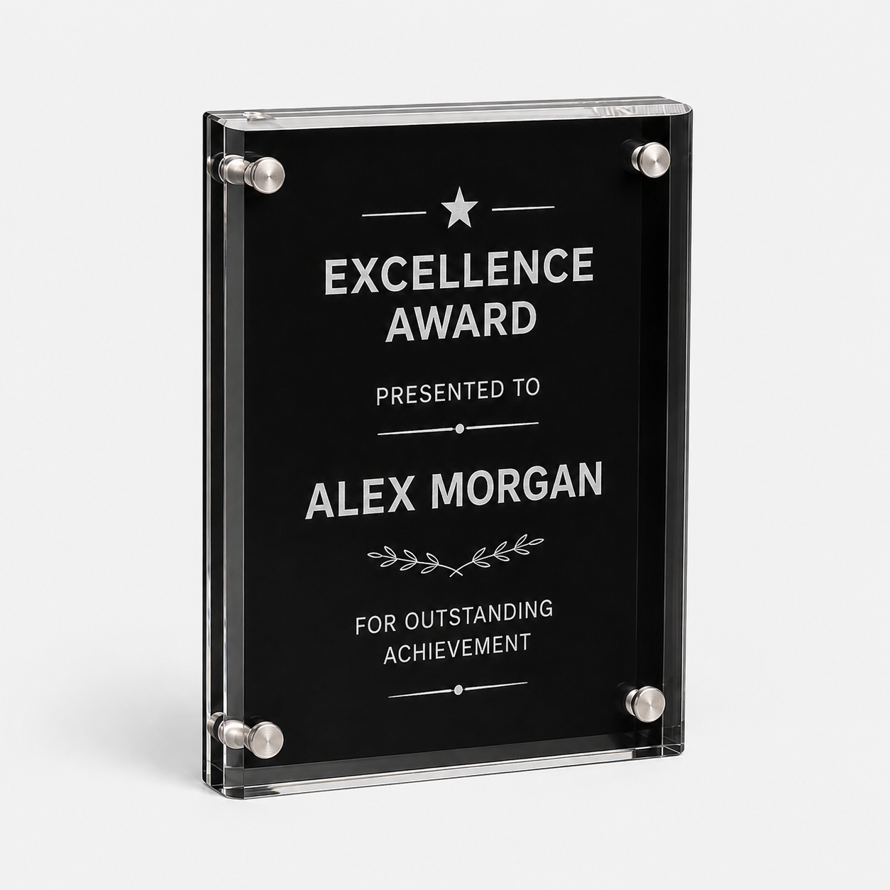 Black Magnetic Acrylic Award