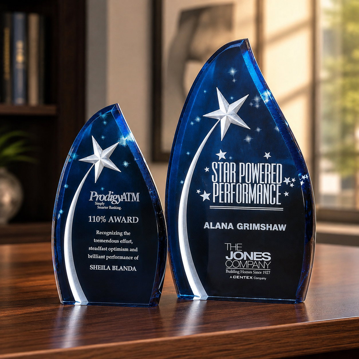 Blue Shooting Star Acrylic Award