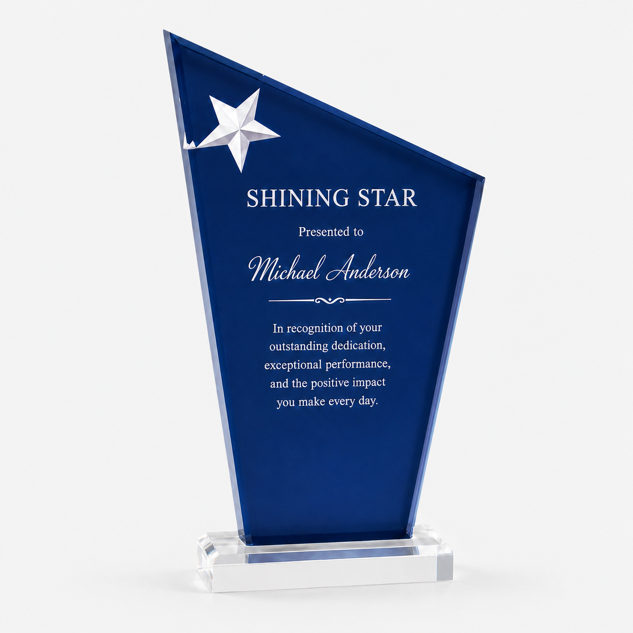 Blue Star Peak Acrylic Award