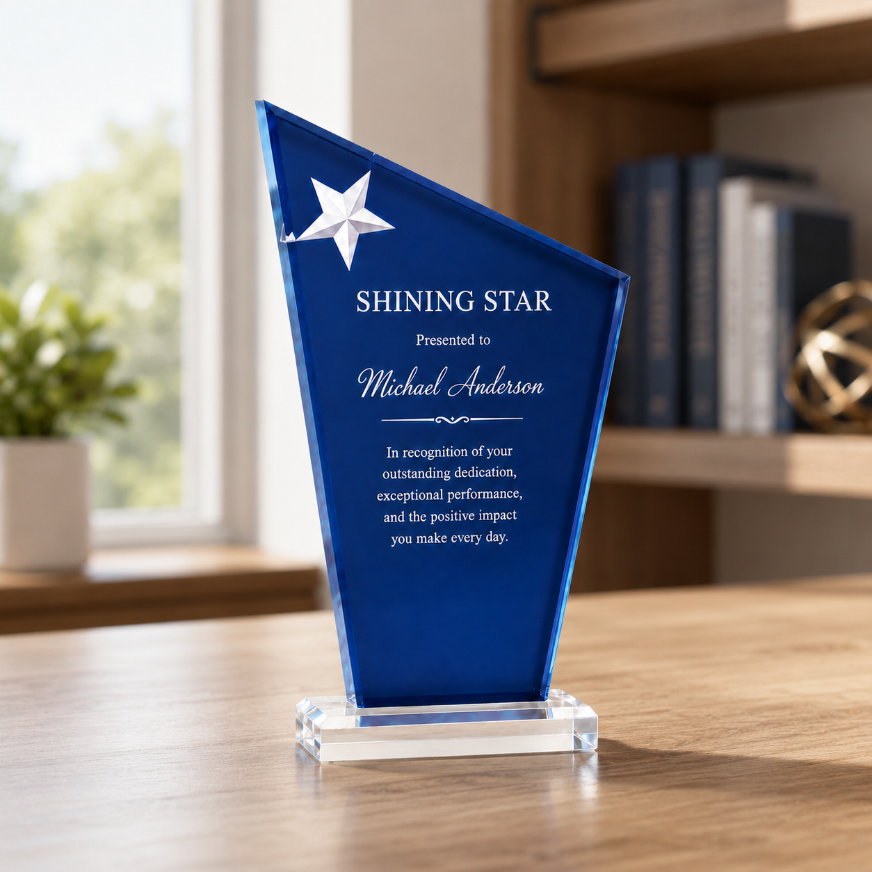 Blue Star Peak Acrylic Award