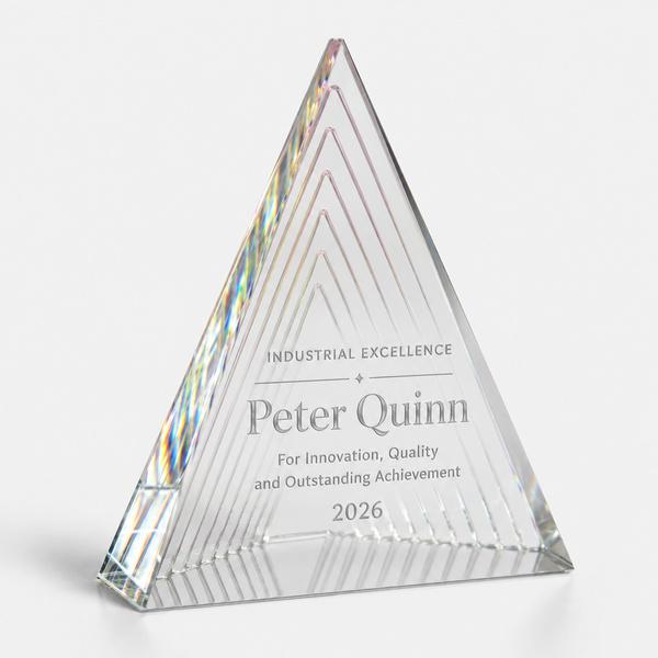 Cairo Pyramid Spectra Color Crystal Award