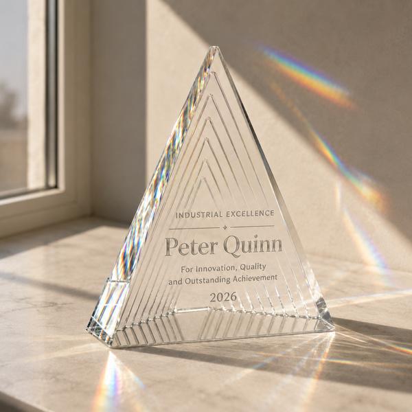 Cairo Pyramid Spectra Color Crystal Award