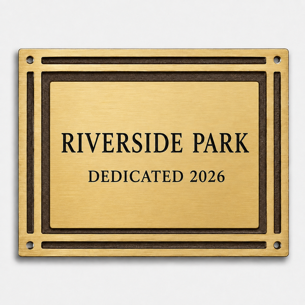 Quick Turn Cast Aluminum Plaque - Gold / Bronze - variant catalog