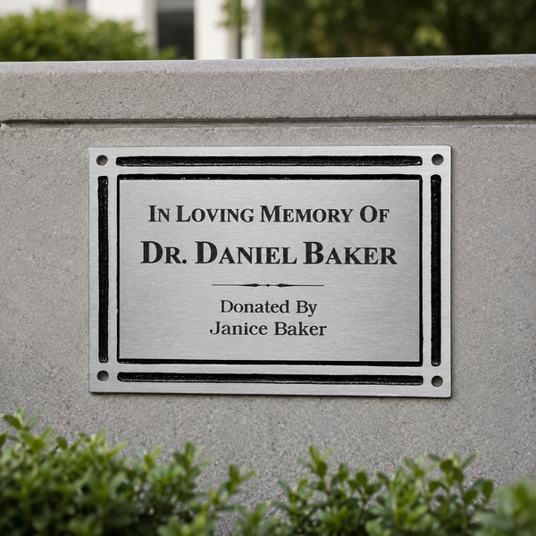 Quick Turn Cast Aluminum Plaque - lifestyle