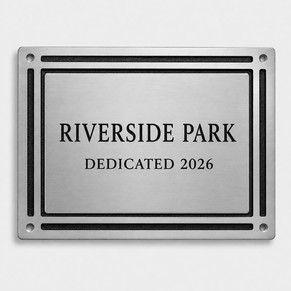 Quick Turn Cast Aluminum Plaque - Silver / Black - variant catalog