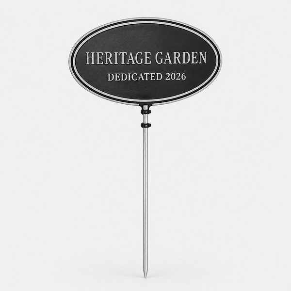 Cast Aluminum Oval With Garden Stake - catalog