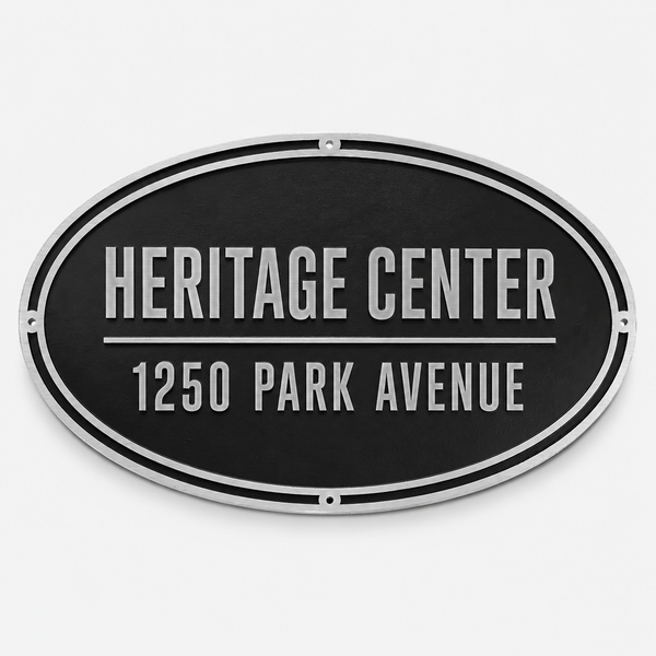 Cast Aluminum Oval Plaque - catalog