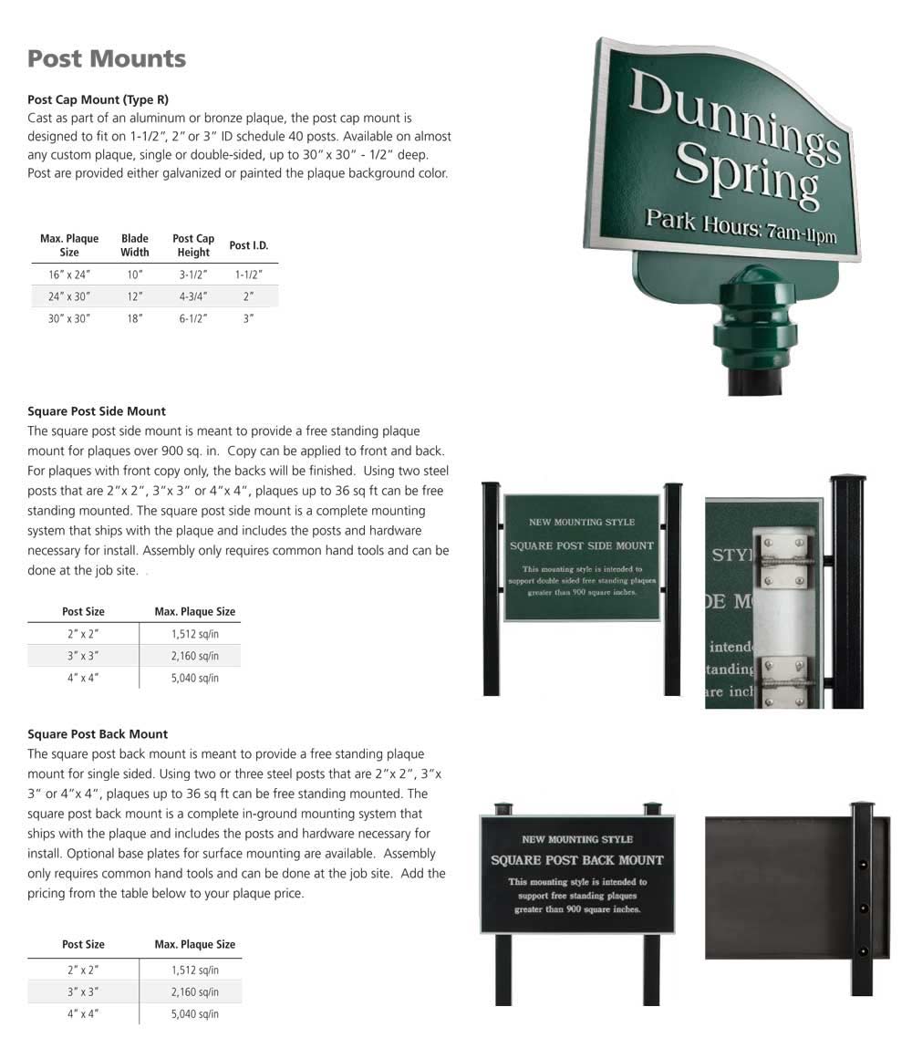Traditional Bronze and Aluminum Plaques